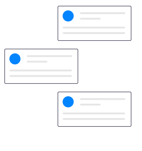 An image of three textboxes